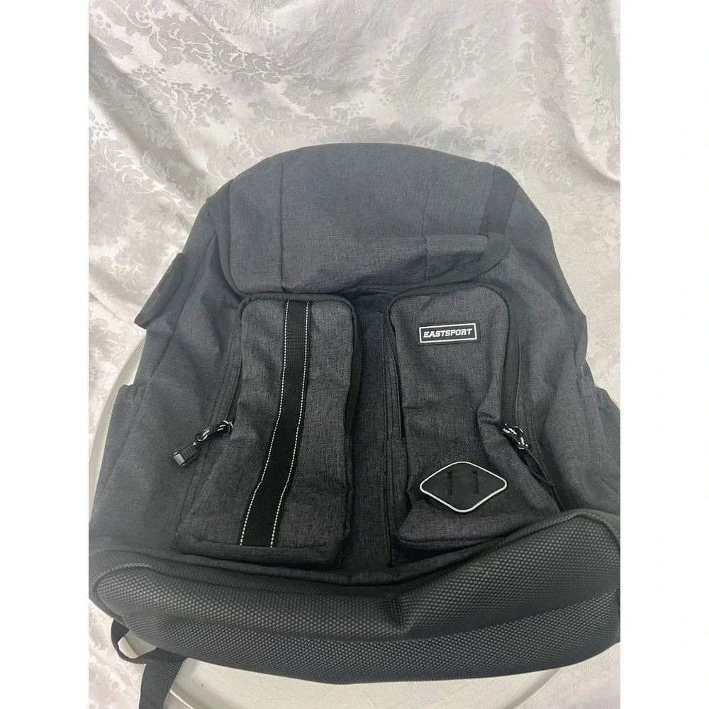 Eastsport Backpack Charcoal Gray Multi-Pocket School Travel Bag Padded Straps